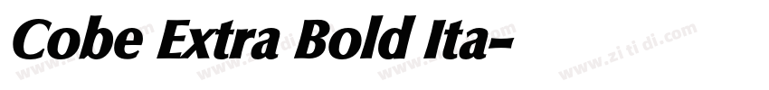 Cobe Extra Bold Ita字体转换